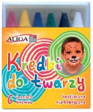 kredki do twarzy, 6 kolorów