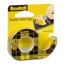 136D Taśma Scotch_ dwustronnie klejąca, przezroczysta, na podajniku, 12mm x 6,3m