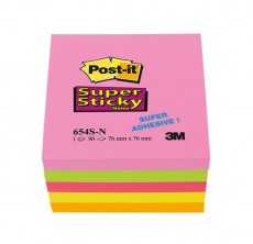 Bloczki samoprzylepne 3M POST-IT_ 654S-N 76x76 Mix 180k