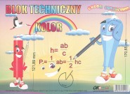 blok techniczny kolor A4, 160g/m2, 10 ark.