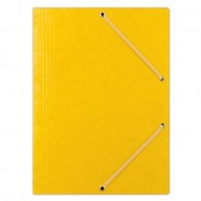 Teczka z gumką DONAU, preszpan, A4, 390gsm, 3-skrz., żółta