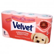 Papier toal.VELVET (8szt.) biały